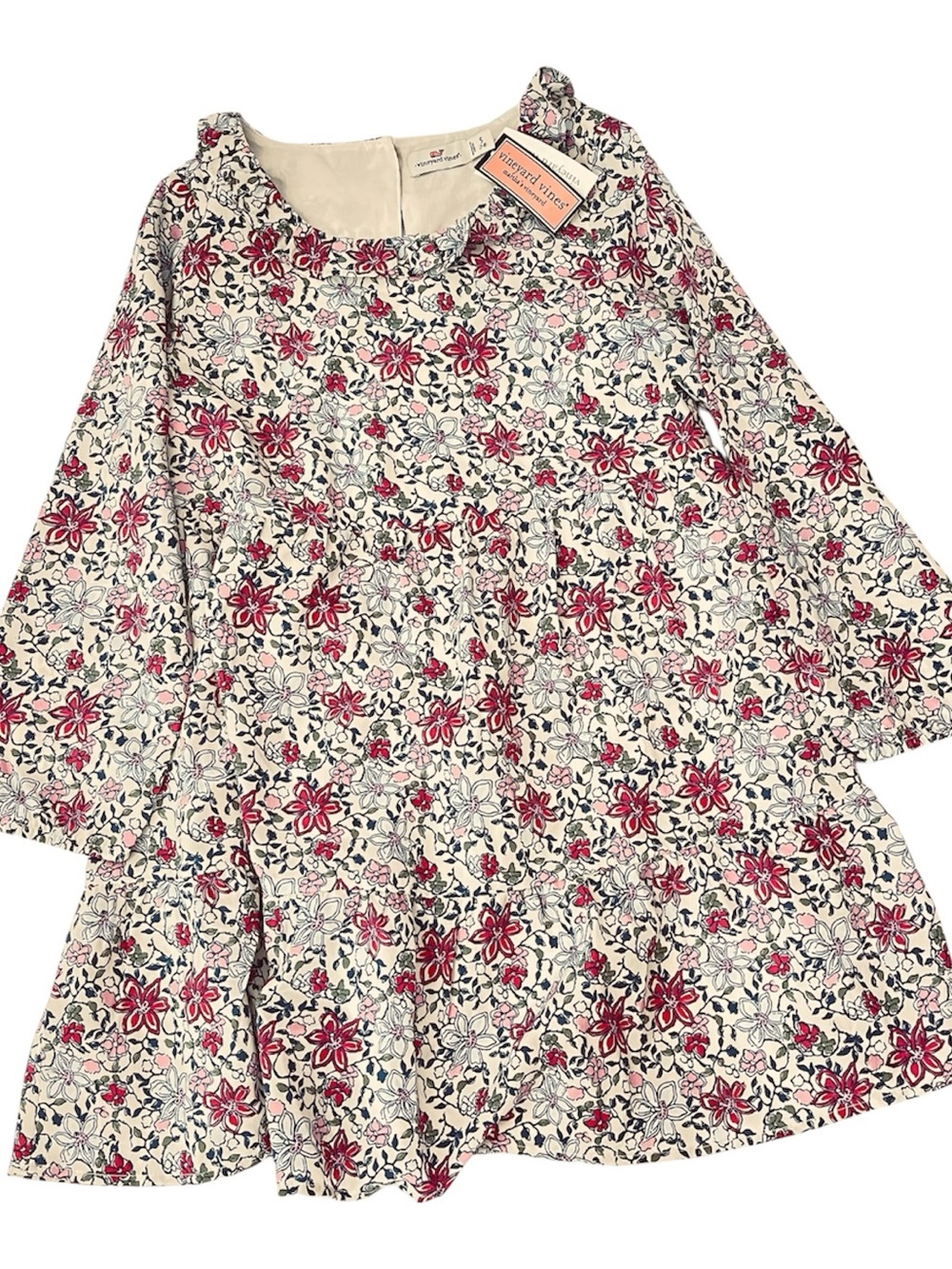Vineyard Vines Girl’s Nantucket Garden Ruffle Neck Dress